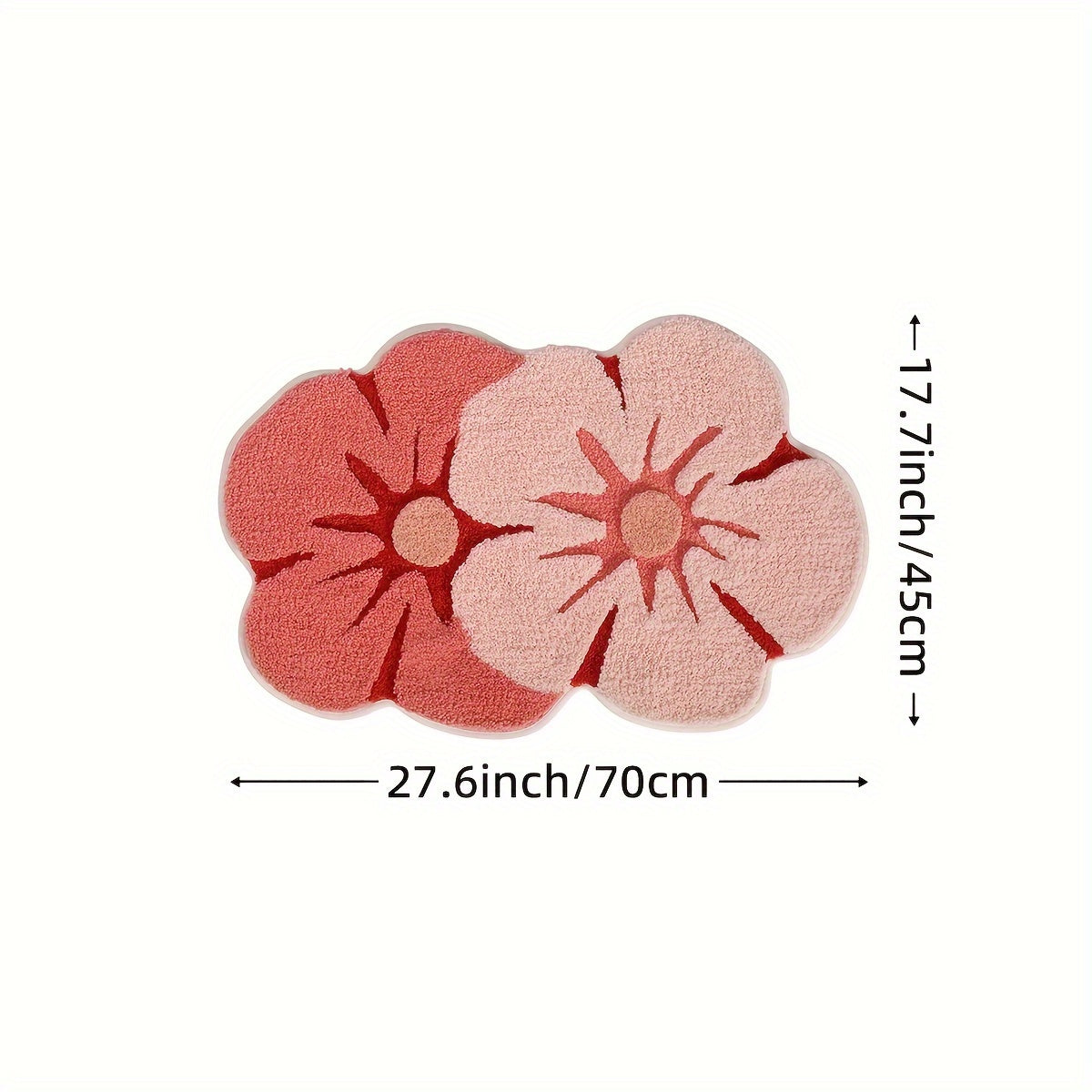 Fluffy Floral Bathroom Mat – Absorbent and Soft for Extra Comfort