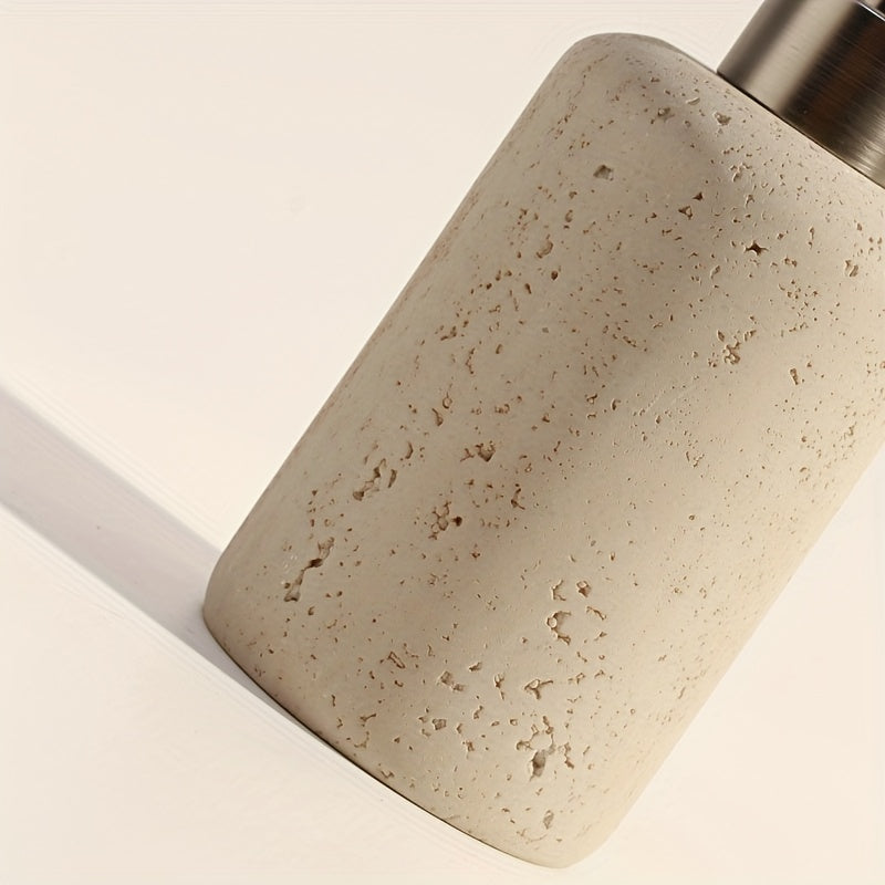 Marble Soap Dispenser – Luxury Resin Dispenser with Stainless Steel Pump for Bathroom or Kitchen