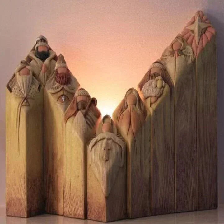 Nativity Column Statues - Heavenly - Decorative - For Christmas