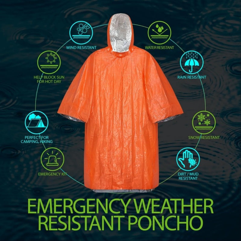 StormGuard Emergency Ponchos - Waterproof and Thermal Protection