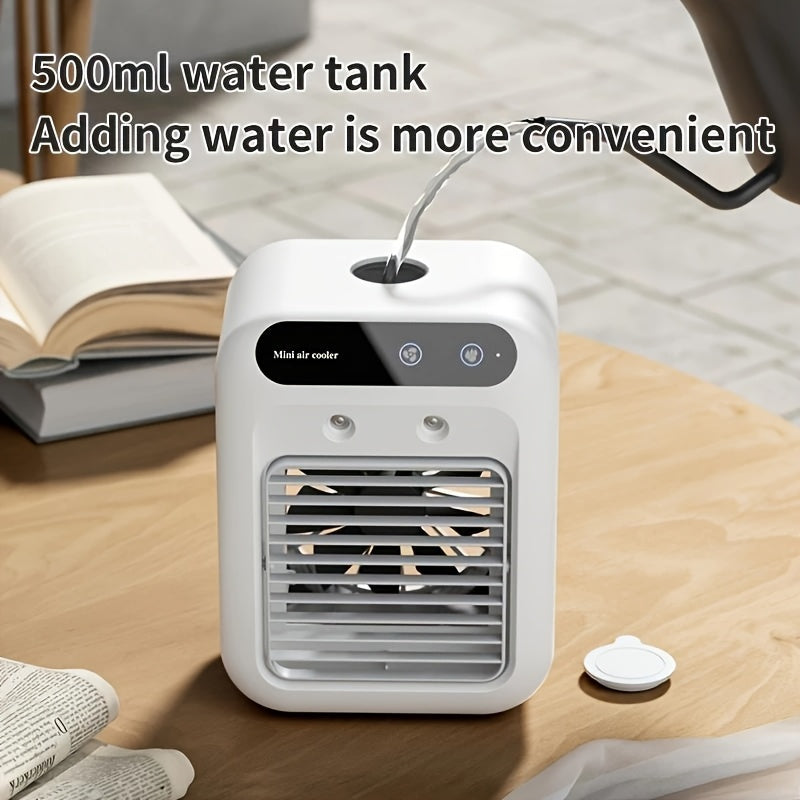 Portable Mini Air Conditioner – All-in-One Humidifier & Fan