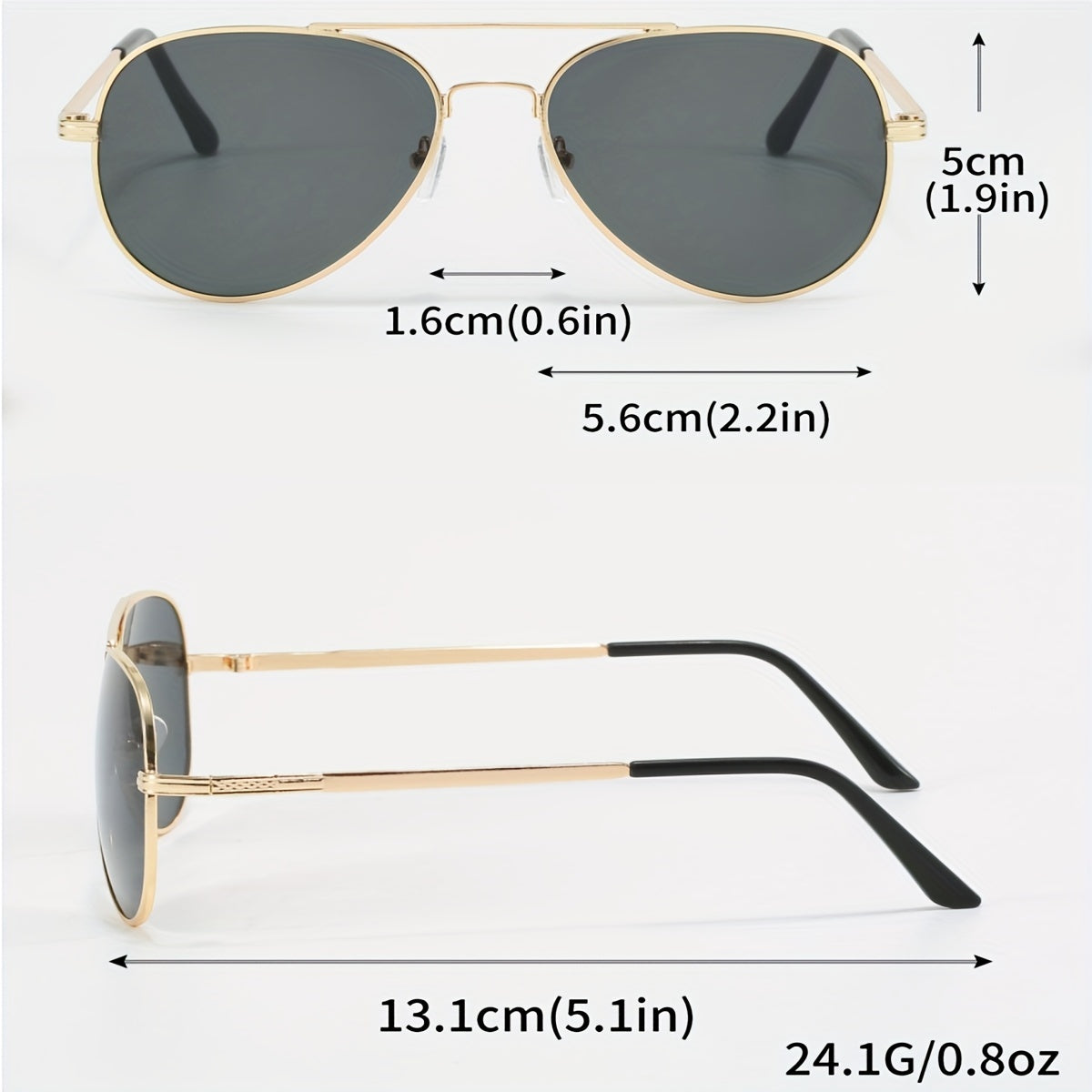 Pilot Sunglasses for Men – Timeless Design with Metal and Plastic for Daily Use