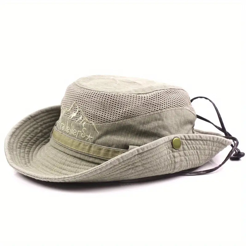 Outdoor Sun Hat with Adjustable Straps and Wide Brim – Solantra
