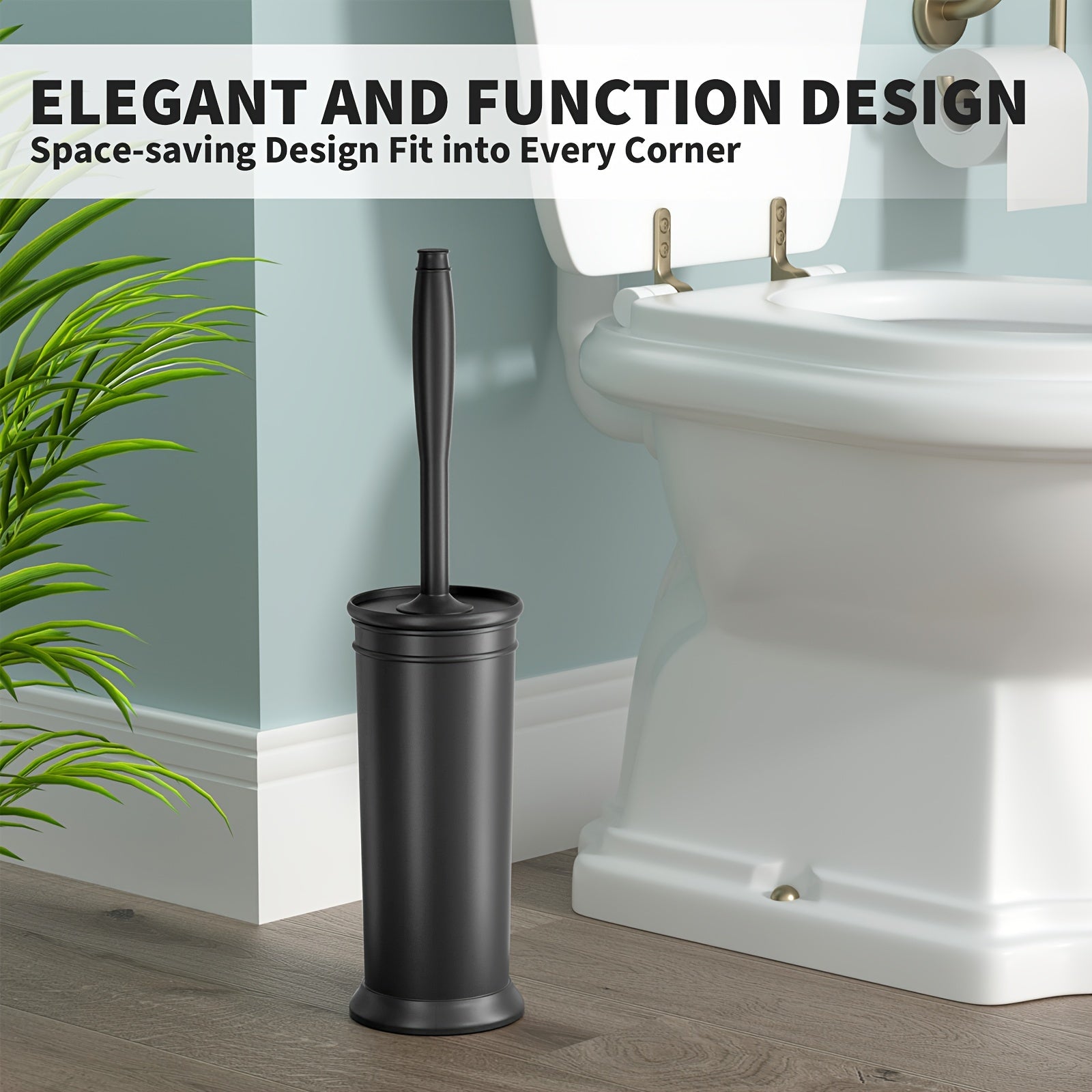 Stylish Toilet Brush with Holder - For a Clean Bathroom