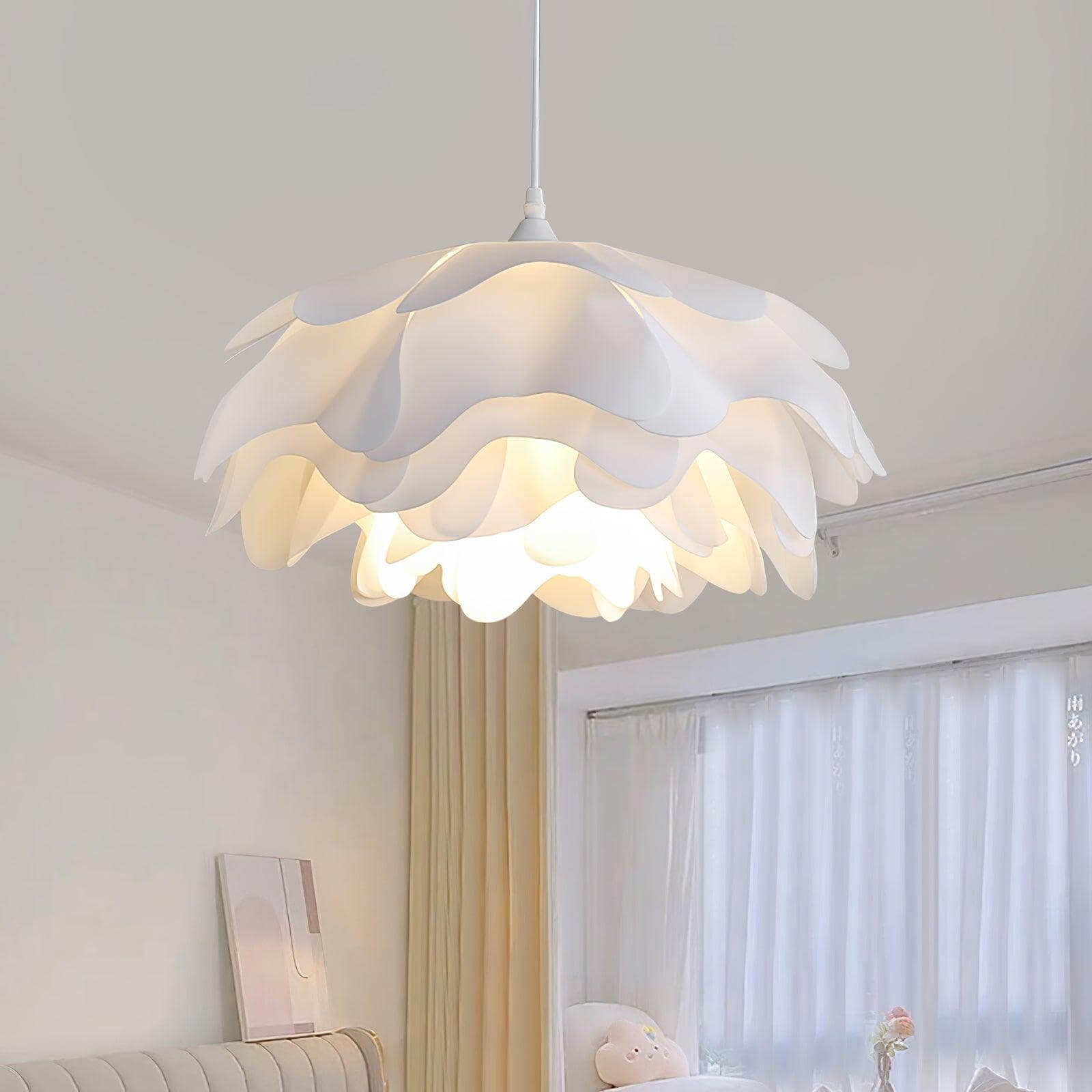 Flower-Shaped Pendant Light - White Pendant Light