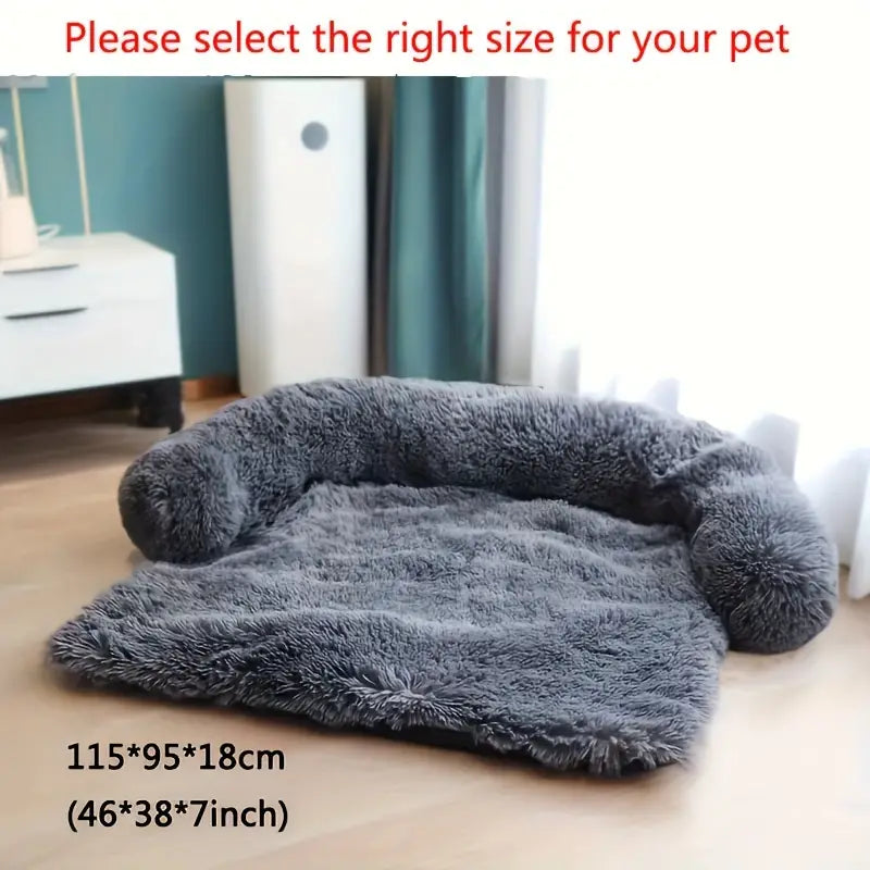Plush Dog Bed with Removable Washable Cover - Soft and Multifunctional Sleeping Mat for Large, Medium and Small Dogs