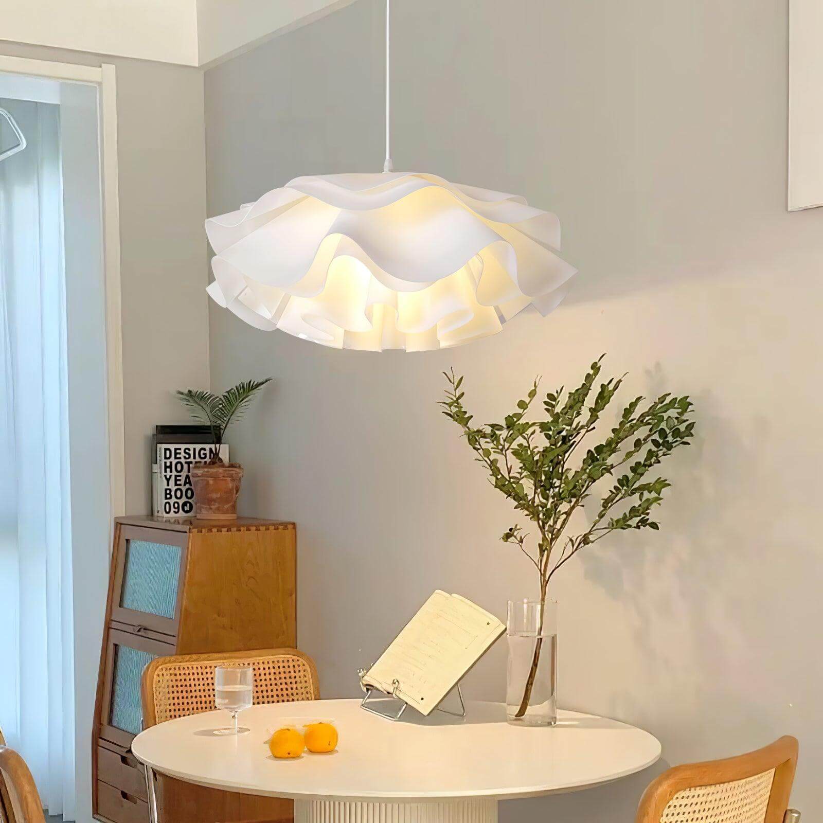 Flower-Shaped Pendant Light - White Pendant Light