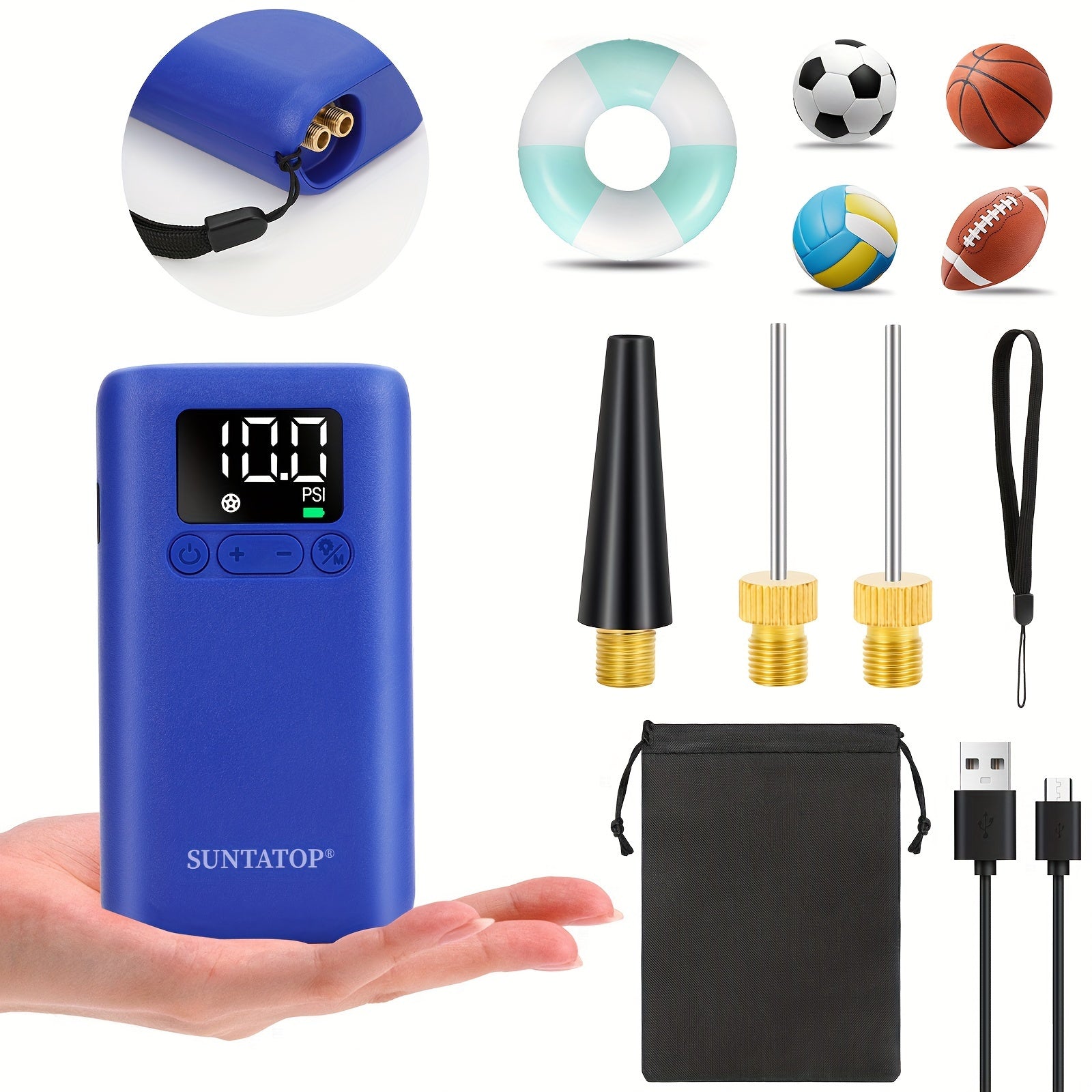 Automatic Ball Pump 20 PSI – Quick and Convenient for Various Sports Balls