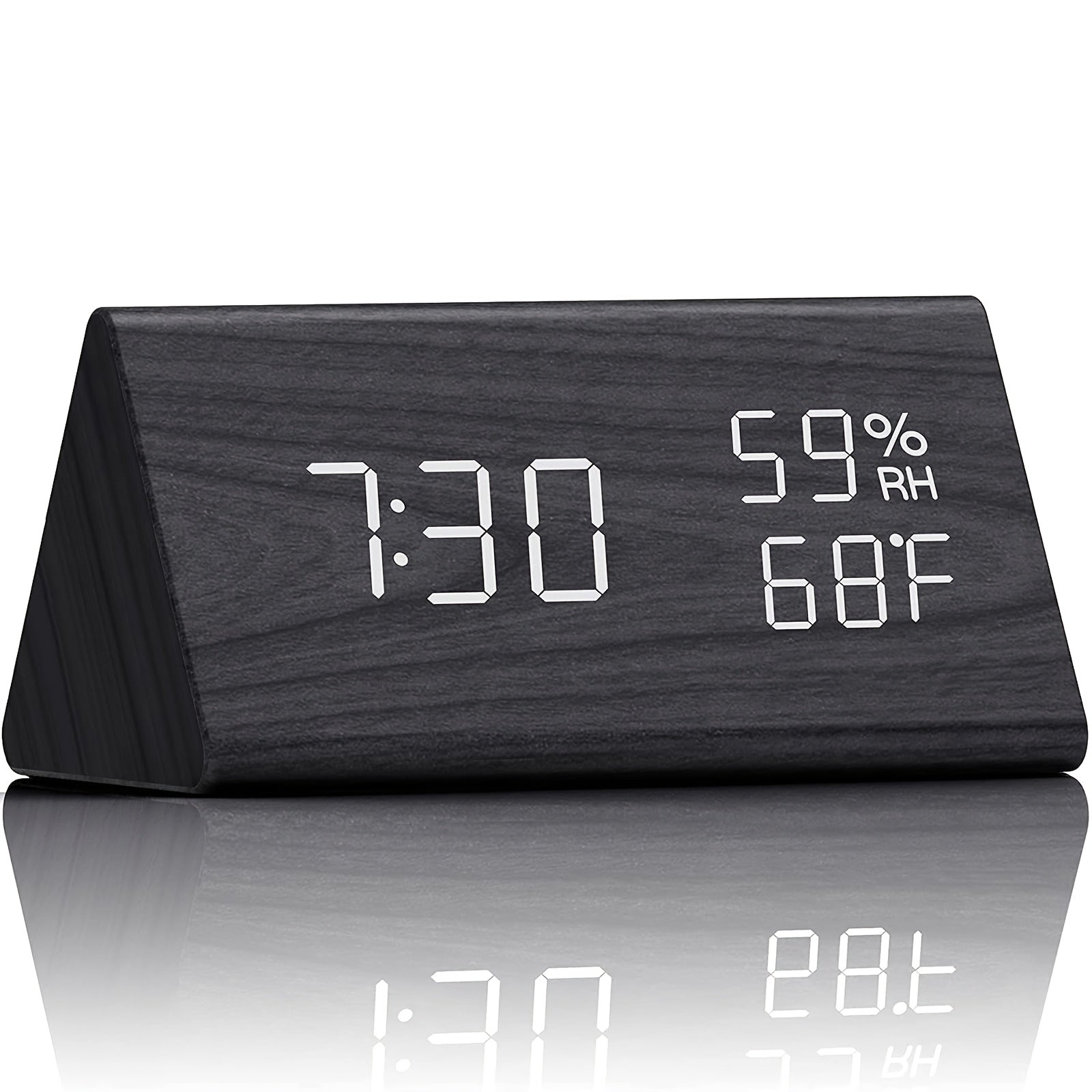 TriWood LED Alarm Clock – Functional and Minimalist Design