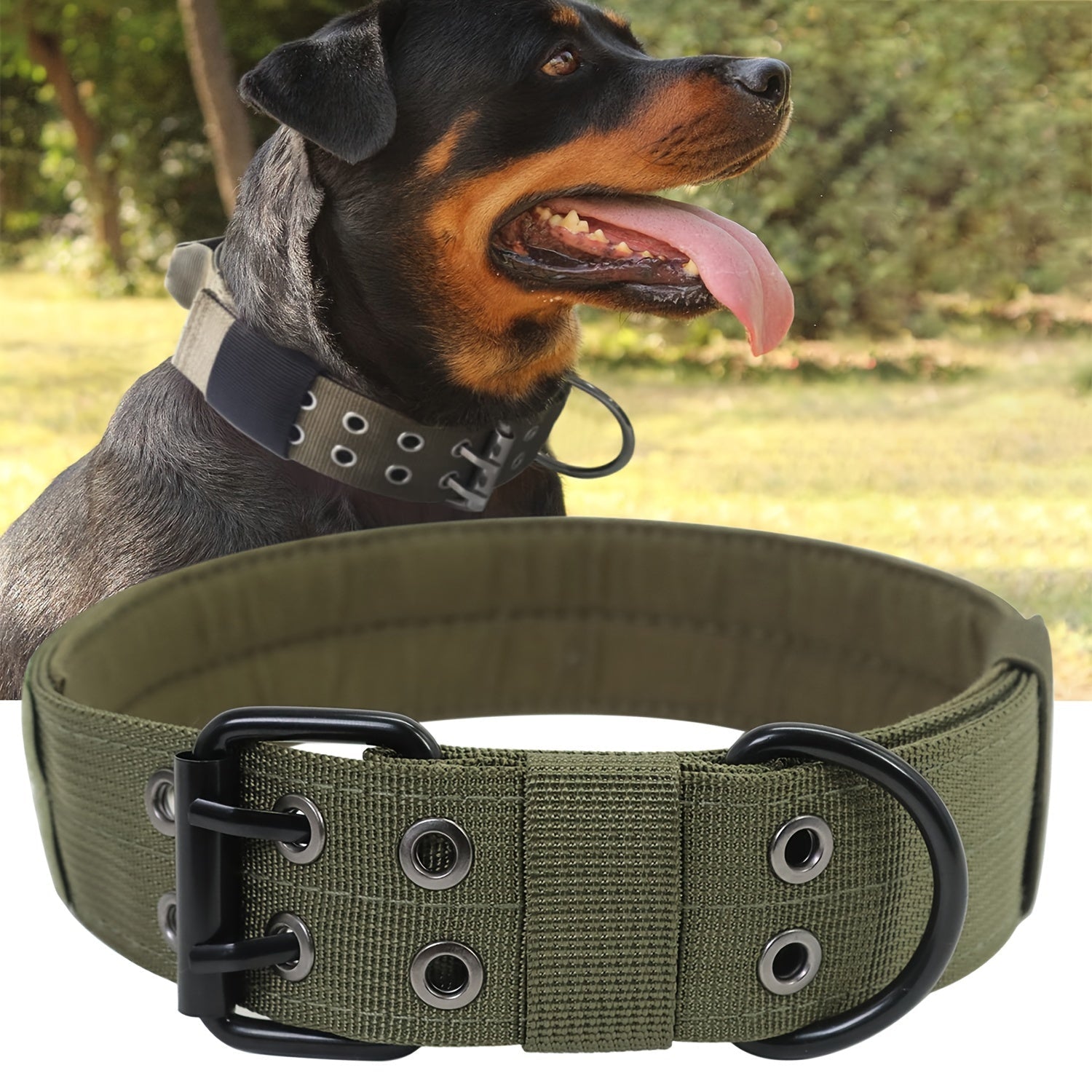 Adjustable Nylon Dog Collar – Comfort and Control for Large Dogs
