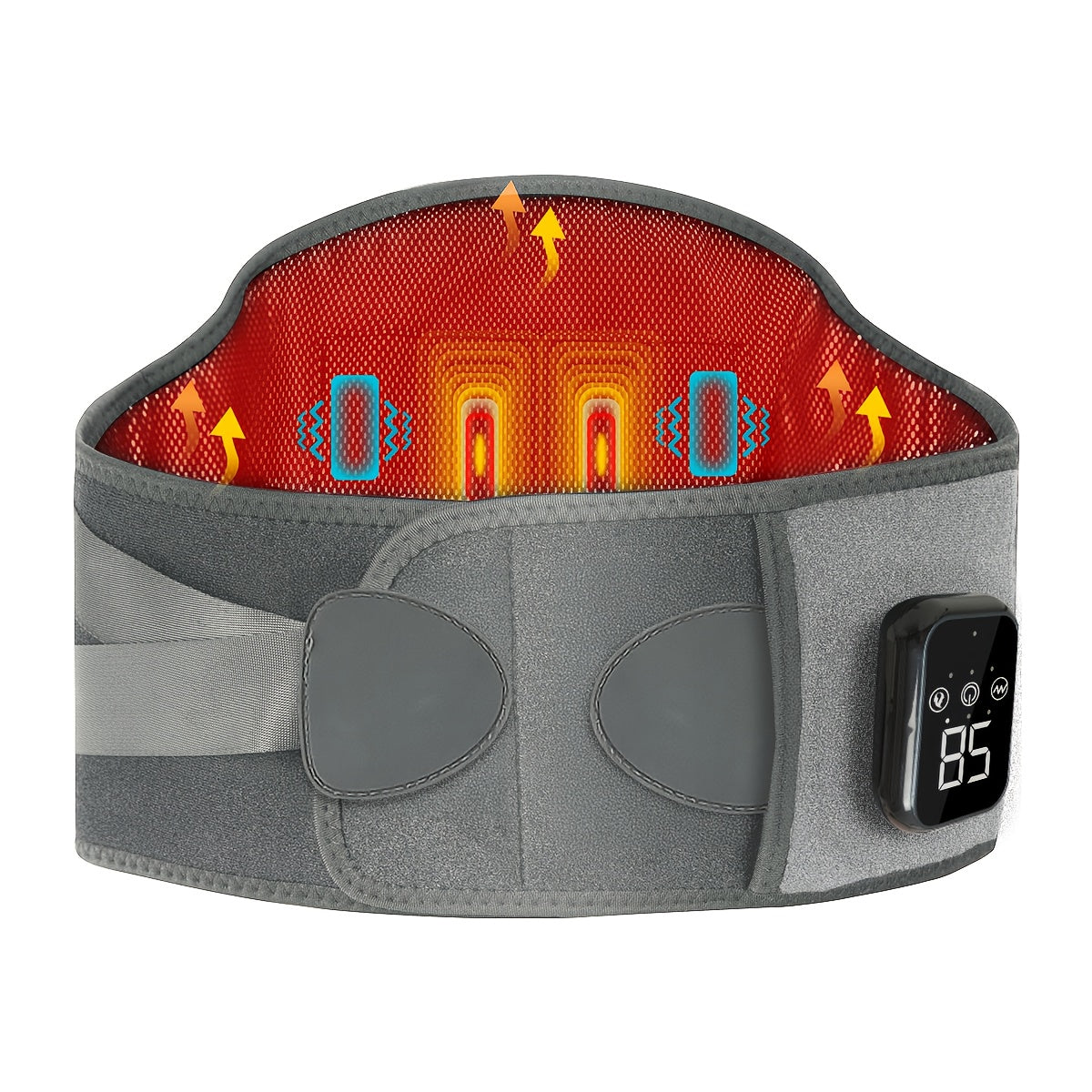 Wireless Heated Massage Belt for Back and Waist – 3 Adjustable Heat and Vibration Modes for Maximum Relaxation