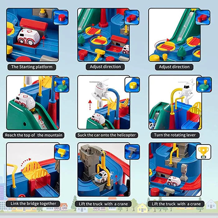 RescueTrack Adventure Set – Educational Rescue Vehicle Toy for Toddlers