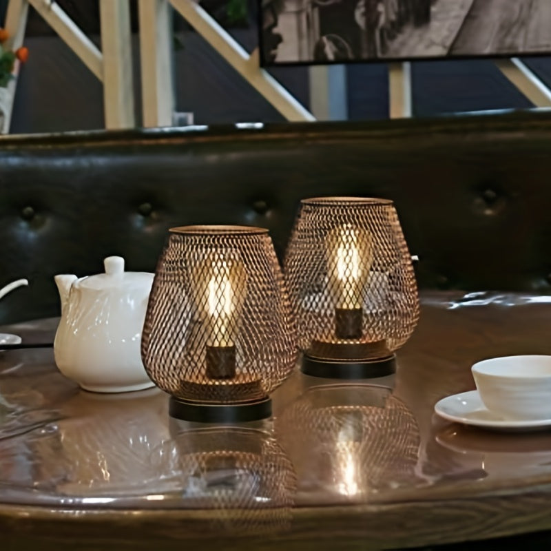 RusticMesh Table Lamp Set – Industrial Style and Atmospheric Lighting