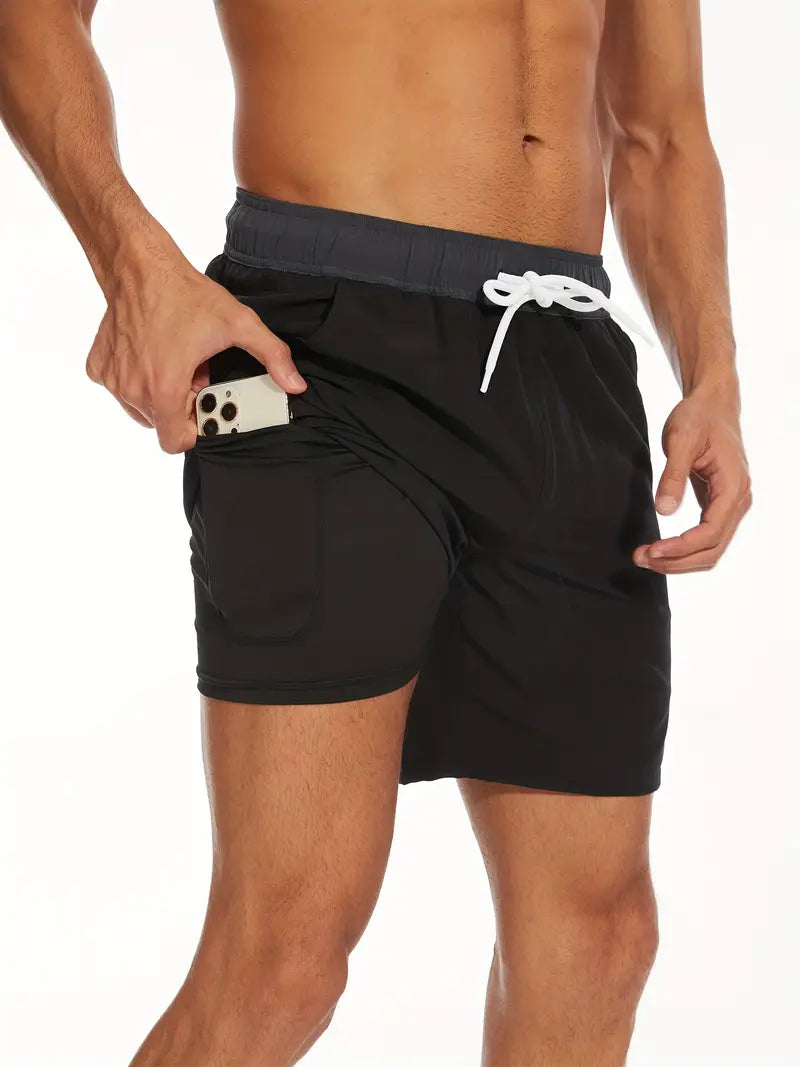 Quick-Drying Swim Shorts for Men – Breathable Polyester & Comfortable Fit