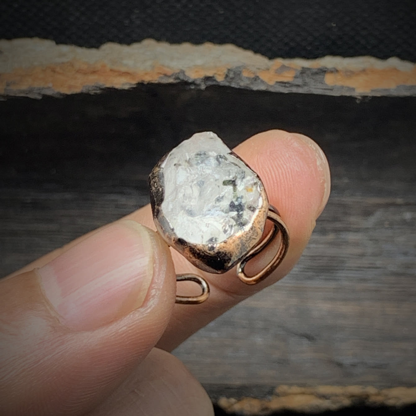Natural Raw Stone Birth Ring – Selina
