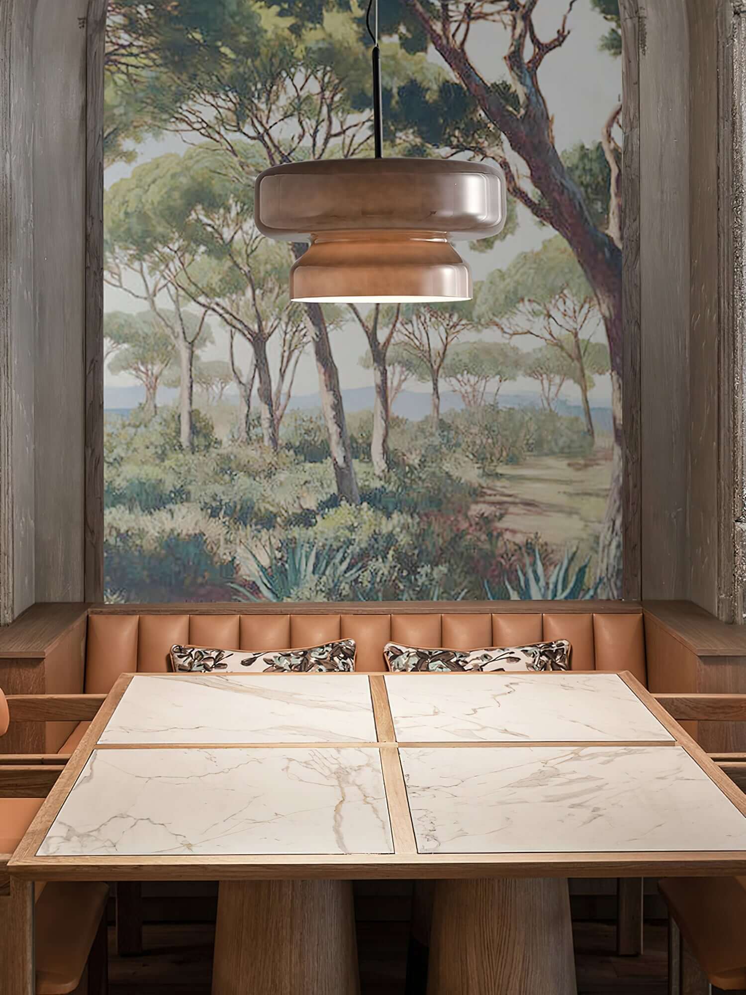 Bohemian Style Pendant Light - Glass & Metal LED