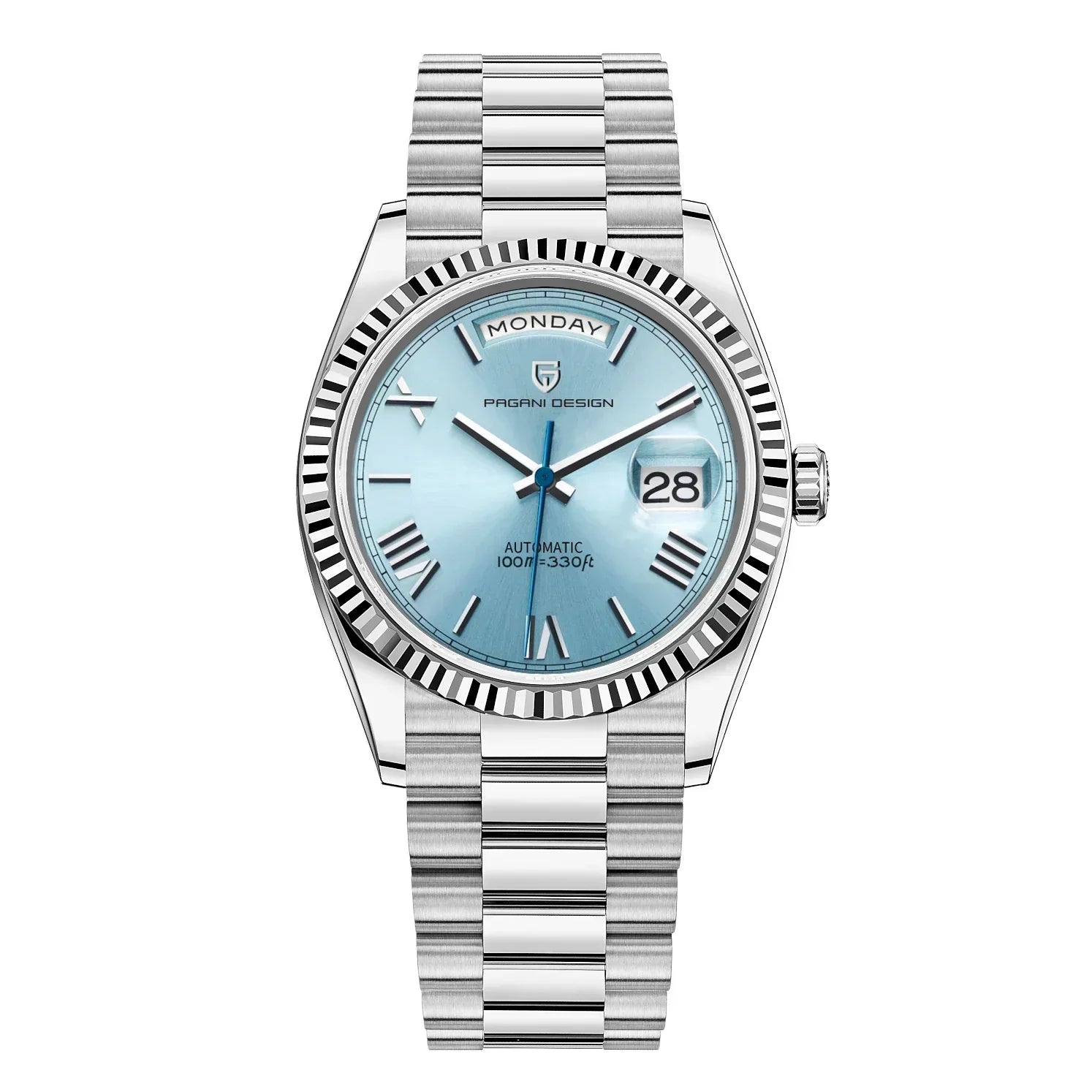 Luxury Men's Automatic Watch – Stainless Steel, Self-Winding, Calendar Function – Style for Every Occasion