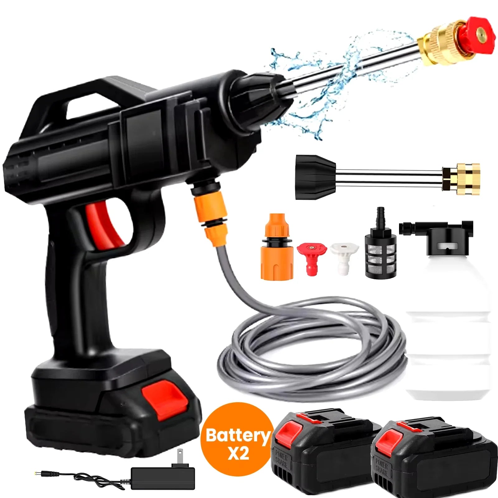 Wireless High-Pressure Cleaner – Powerful Cleaning with Lithium Battery and Handy Functionality
