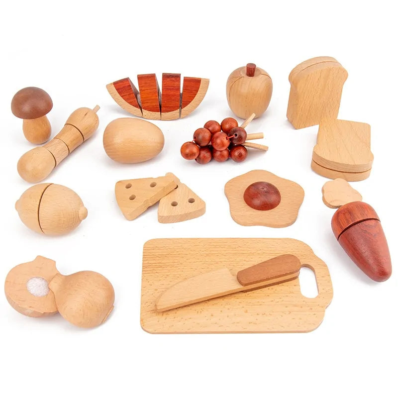 Wooden Kitchen Toy with Log Design for Role Play & Learning Fun