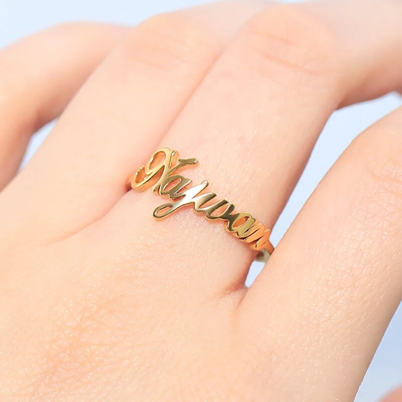 EterniRing Premium Custom Name Ring | Handcrafted Elegant Stainless Steel Jewelry