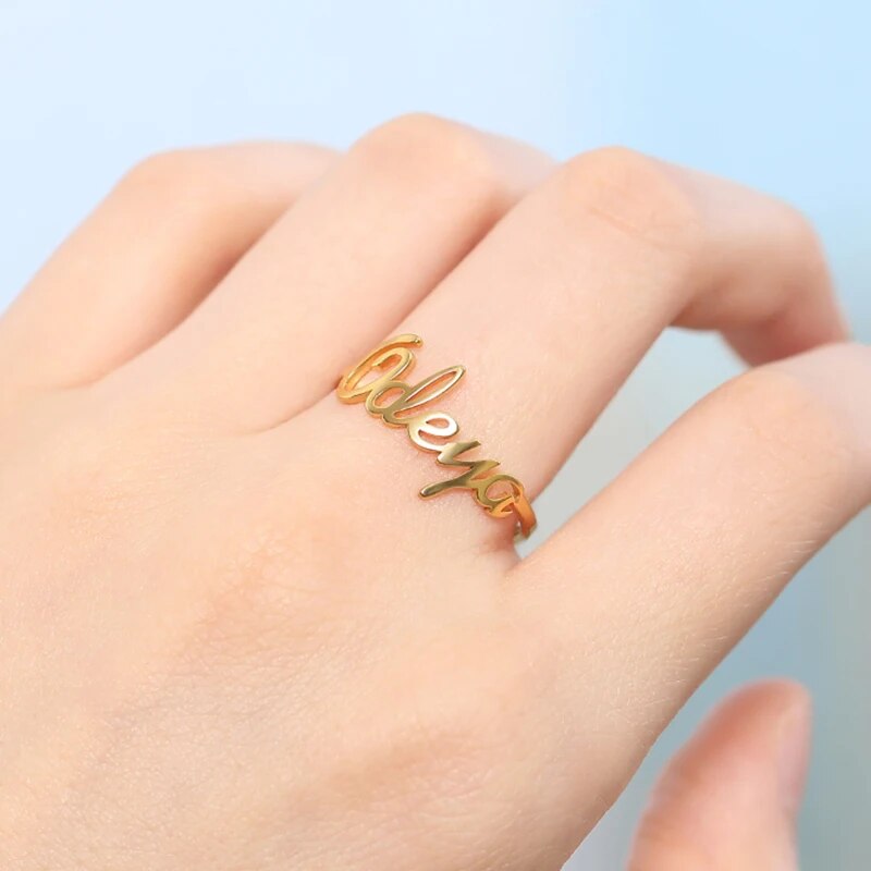EterniRing Premium Custom Name Ring | Handcrafted Elegant Stainless Steel Jewelry