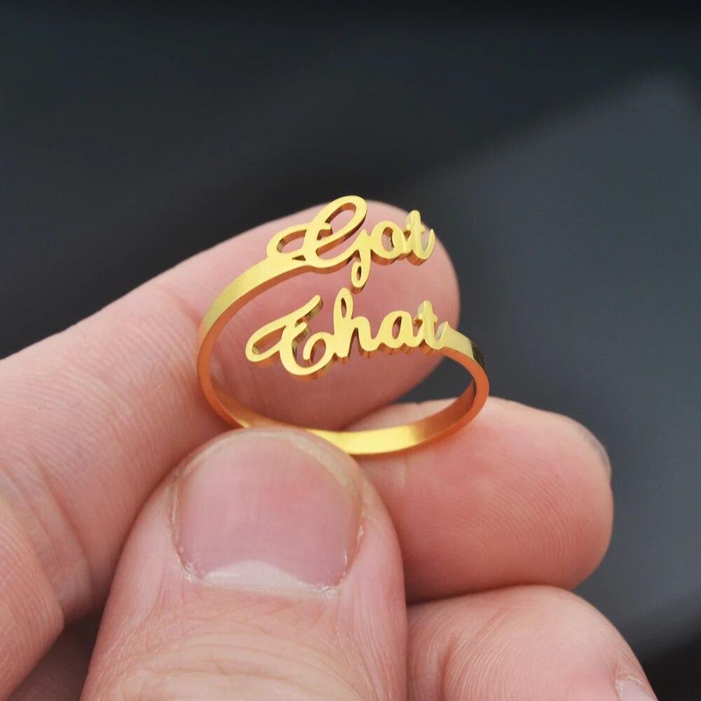 EterniRing Premium Custom Name Ring | Handcrafted Elegant Stainless Steel Jewelry
