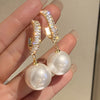Luxurious Pearl and Zirconia Earrings – Amara
