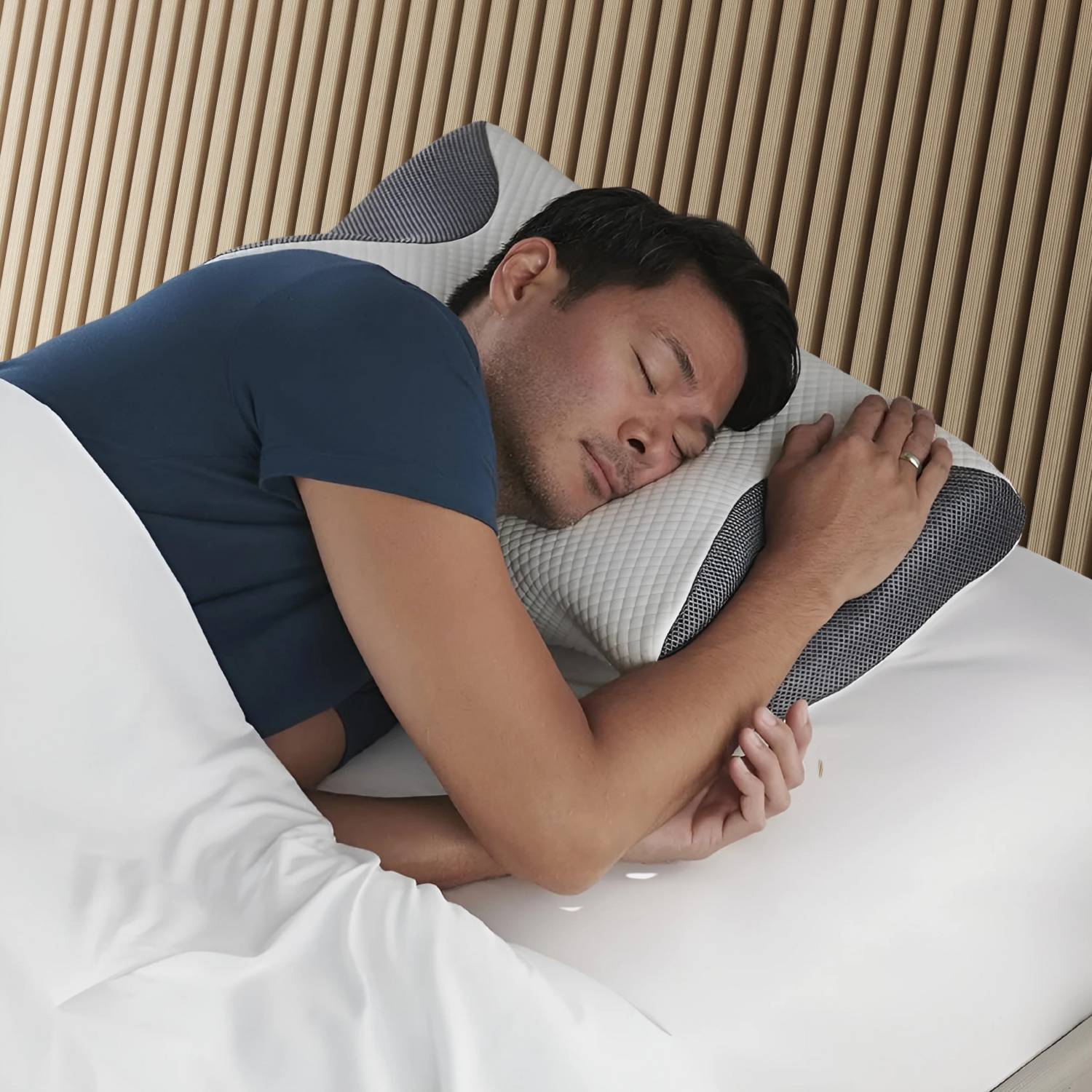 Adaptive Comfort Memory Foam Pillow – Ensures Proper Neck and Shoulder Alignment – Breathable Fabric for Improved Airflow