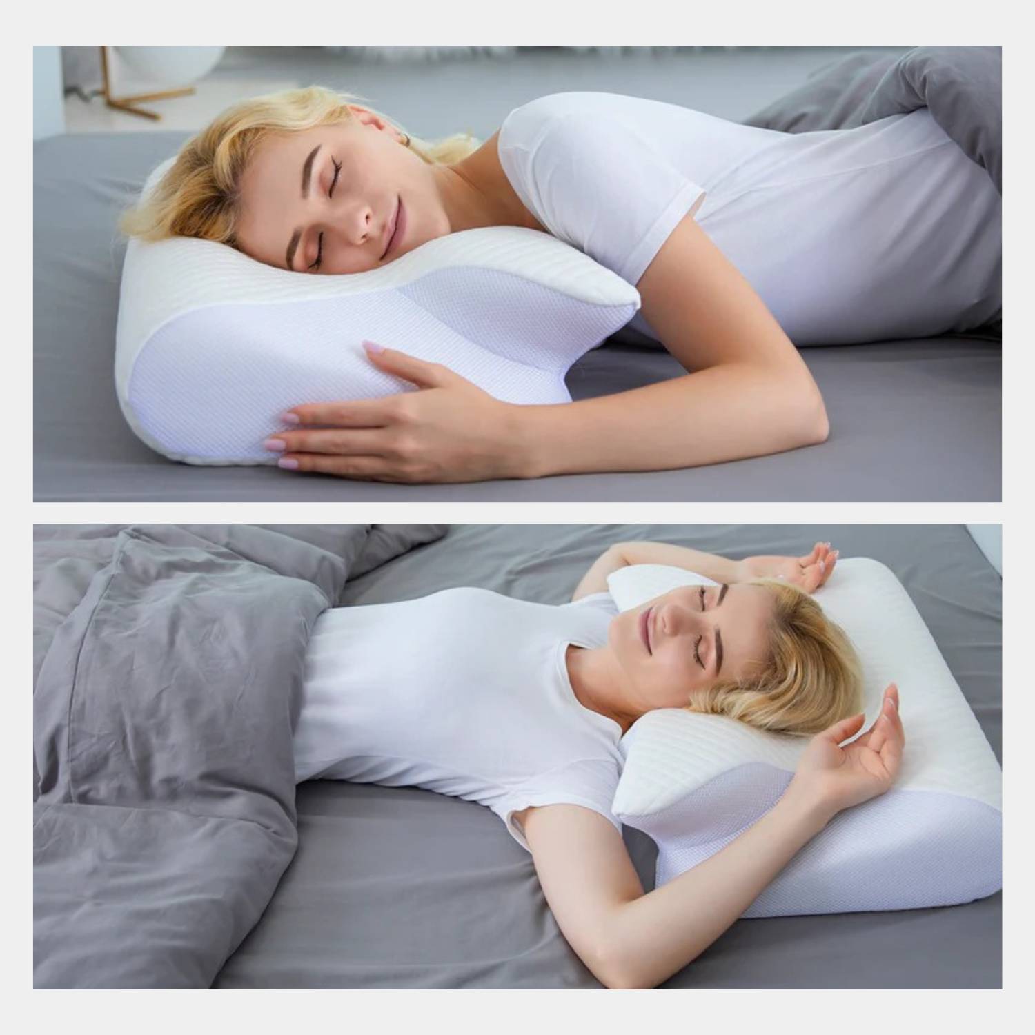Adaptive Comfort Memory Foam Pillow – Ensures Proper Neck and Shoulder Alignment – Breathable Fabric for Improved Airflow