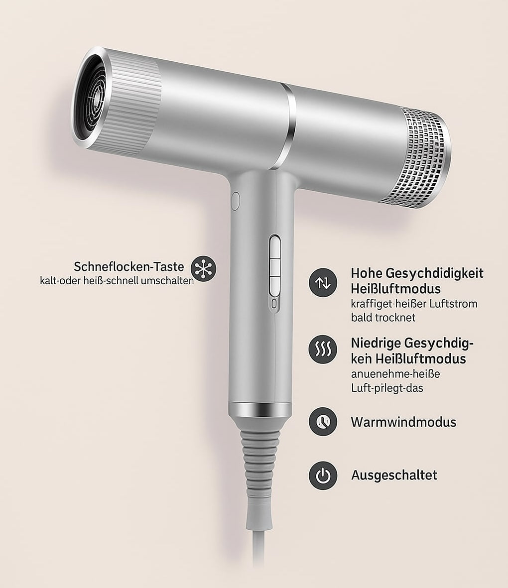 AeroDry – Professional Hair Dryer with Ion Technology | Fast & Hair-Friendly