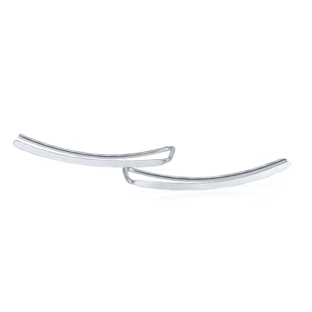 Smooth Line | Sterling Silver Earrings for Women Smooth Long Line