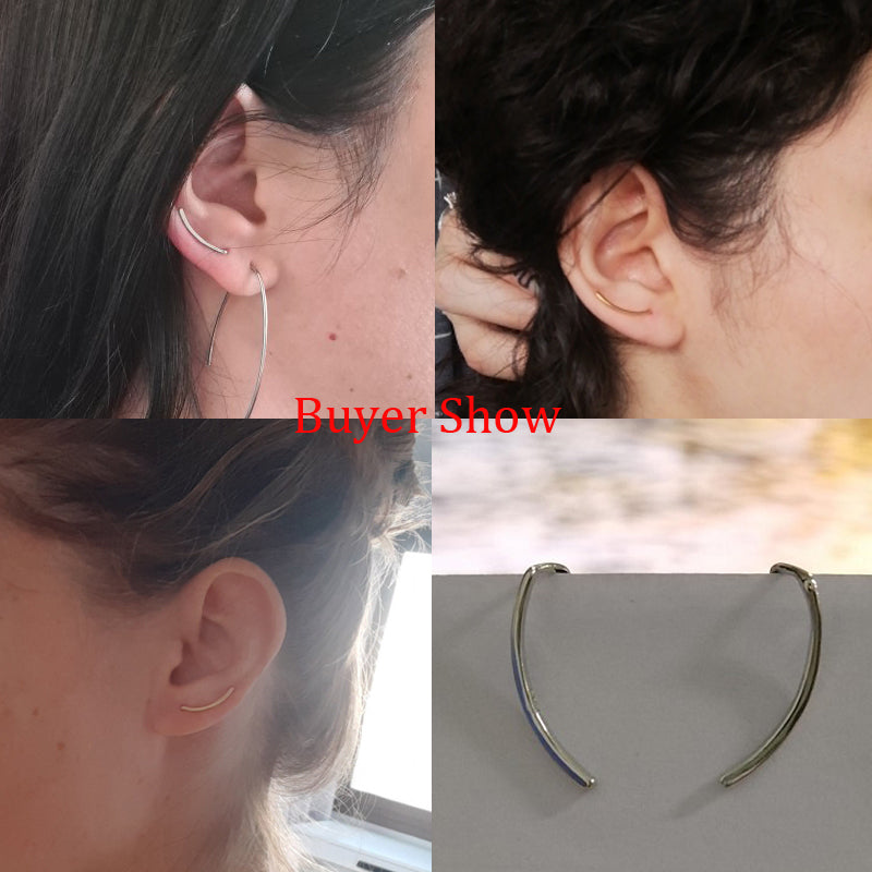 Smooth Line | Sterling Silver Earrings for Women Smooth Long Line
