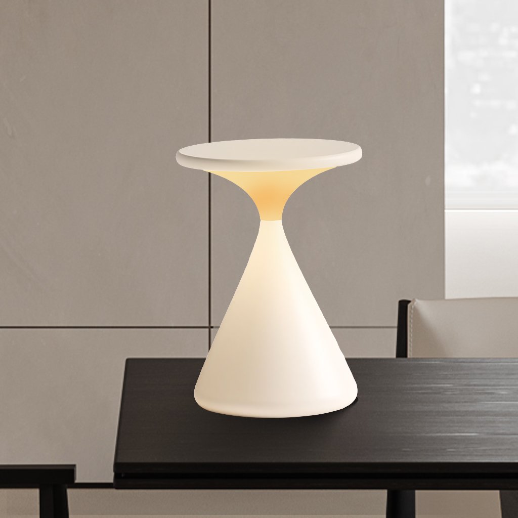 Aeron Hourglass Dimmable LED Table Lamp – Elegant and Cordless Light