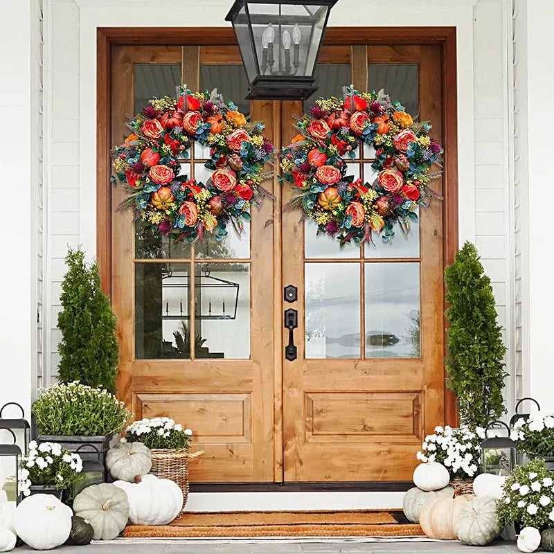 AutumnLuxe Decorative Fall Wreath | High-quality seasonal décor with vibrant autumn colors