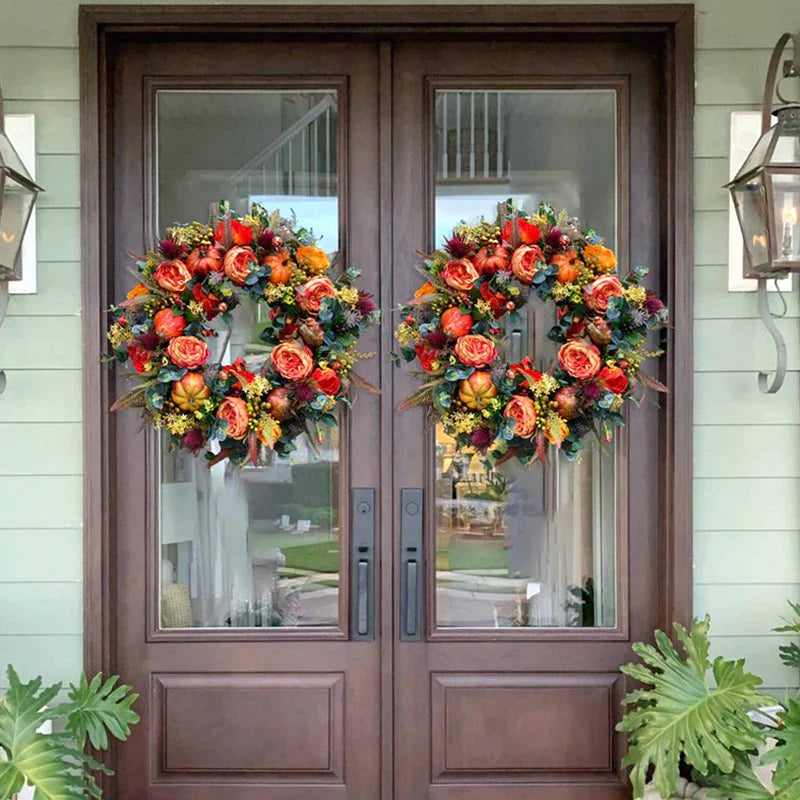 AutumnLuxe Decorative Fall Wreath | High-quality seasonal décor with vibrant autumn colors