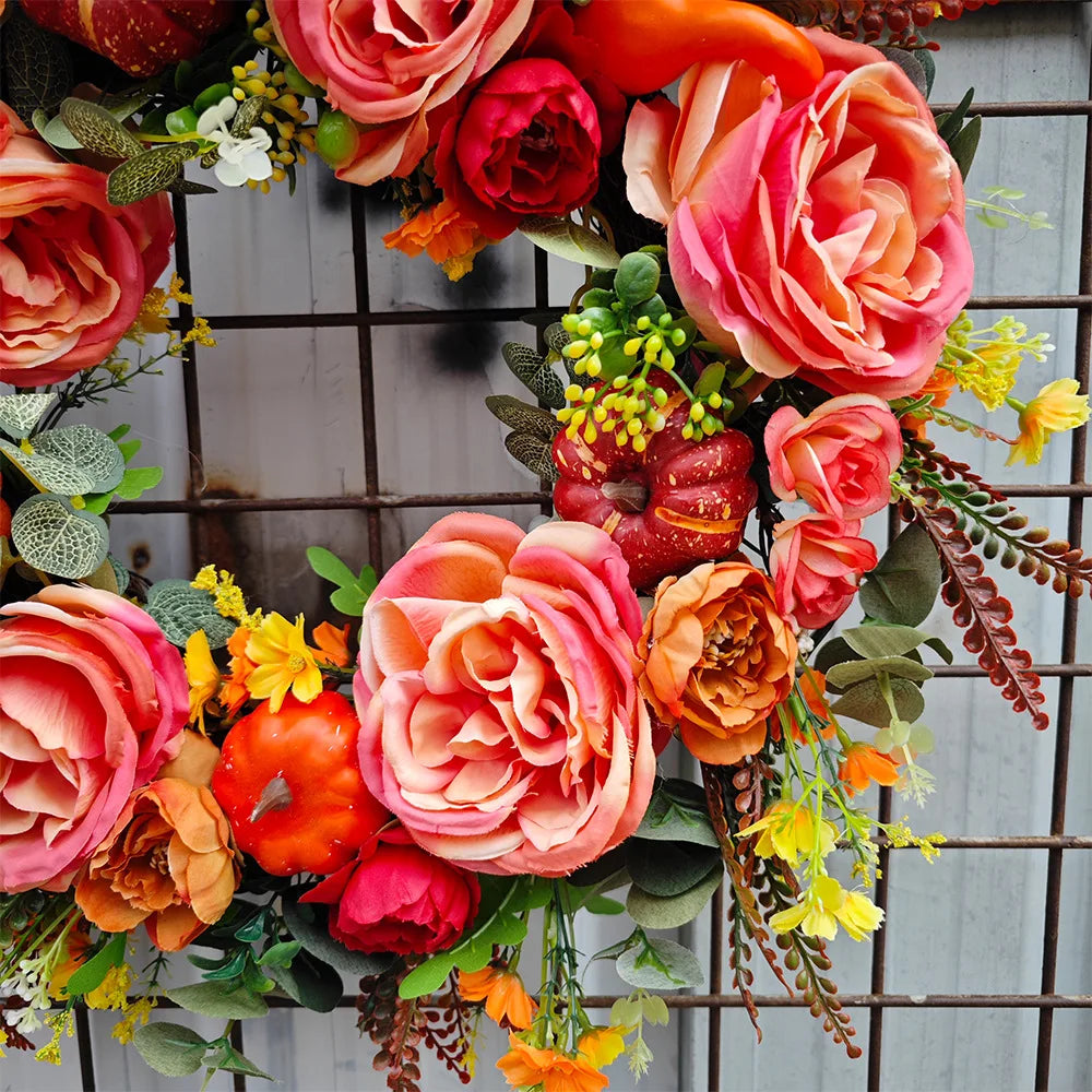 AutumnLuxe Decorative Fall Wreath | High-quality seasonal décor with vibrant autumn colors