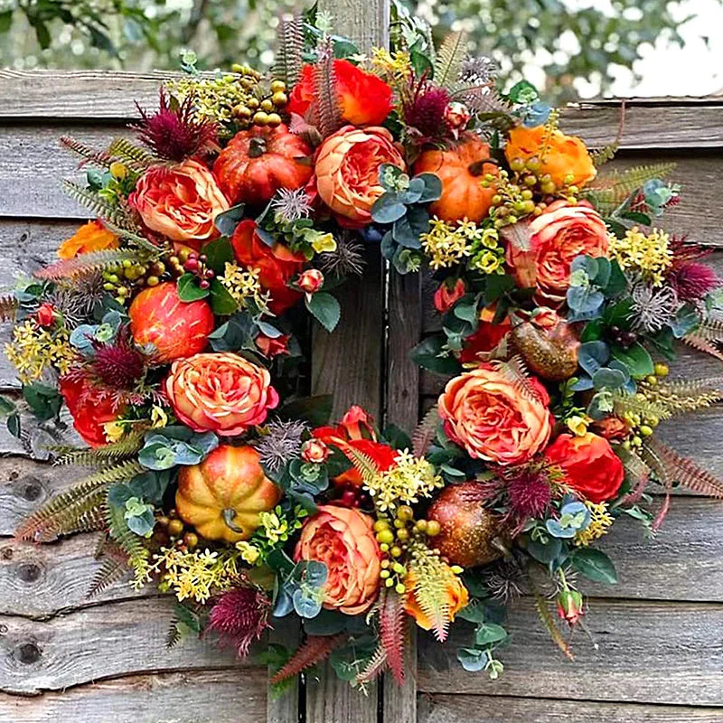 AutumnLuxe Decorative Fall Wreath | High-quality seasonal décor with vibrant autumn colors