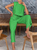 Two-Piece Summer Set with Crop Top and Trousers – Valeria