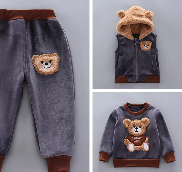 Three-Piece Baby and Toddler Set with Bear Motif – BearHugs