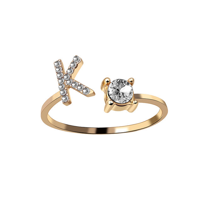 RegaliaEngrave Signature Ring | Elegant gold-plated adjustable memory jewelry