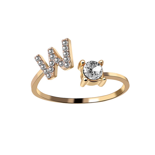 RegaliaEngrave Signature Ring | Elegant gold-plated adjustable memory jewelry