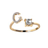RegaliaEngrave Signature Ring | Elegant gold-plated adjustable memory jewelry