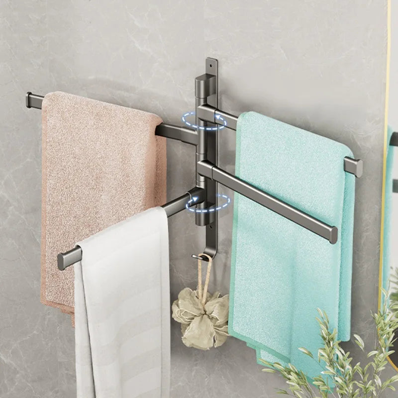 SophistiRack Swivel Towel Holder | Durable Wall-Mounted Organizer for Modern Bathrooms