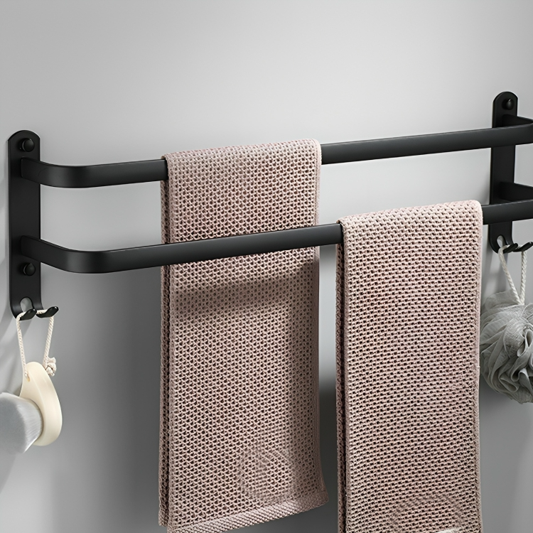 Towel Holder with Hooks - DrySpace