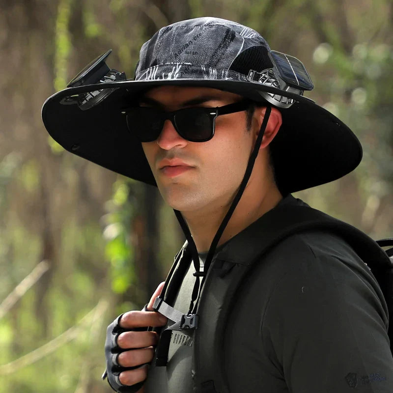 SunAura Solar Cooling Cap | Dual power adjustable cooling cap with UV protection