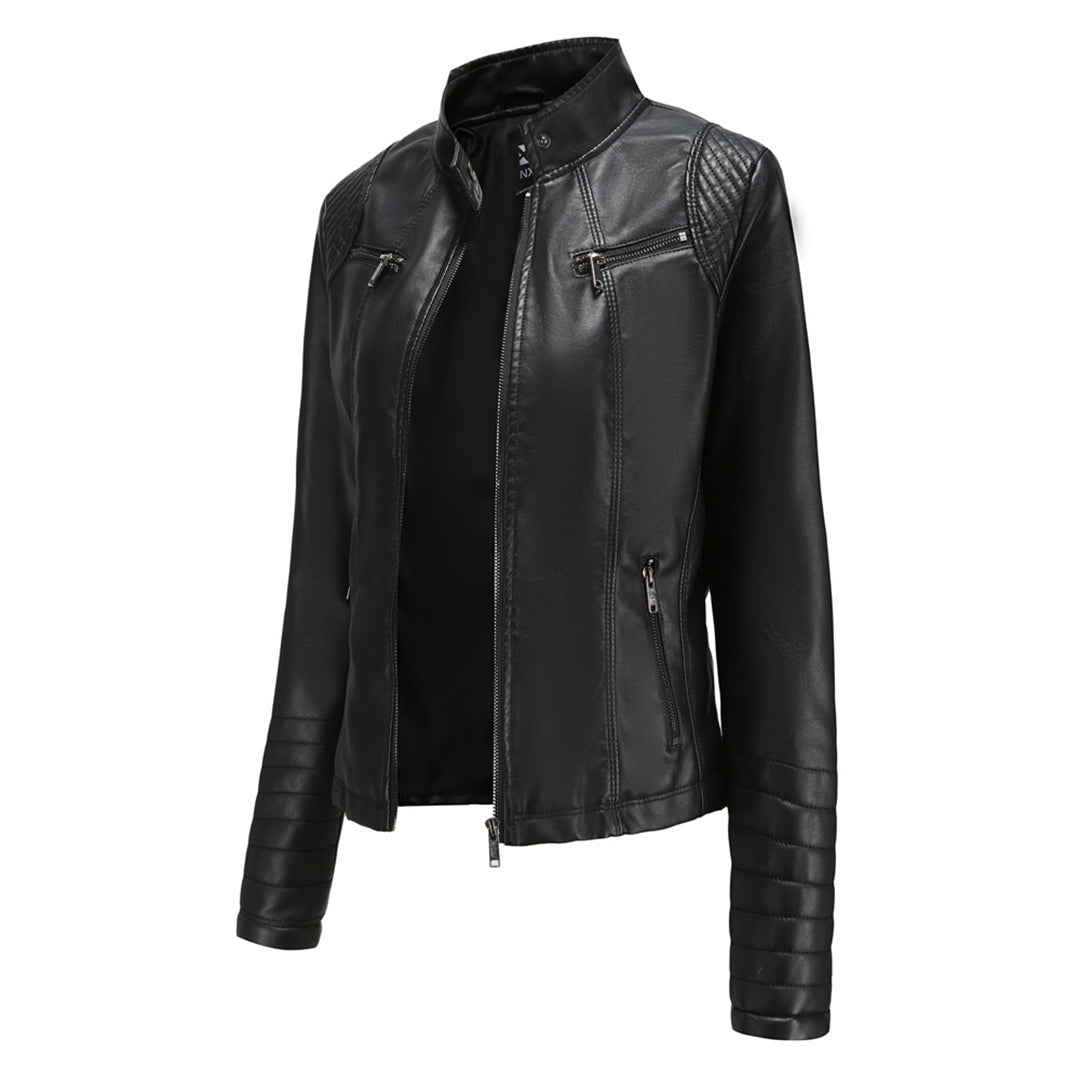 Stylish Leather Women's Jacket – Elin