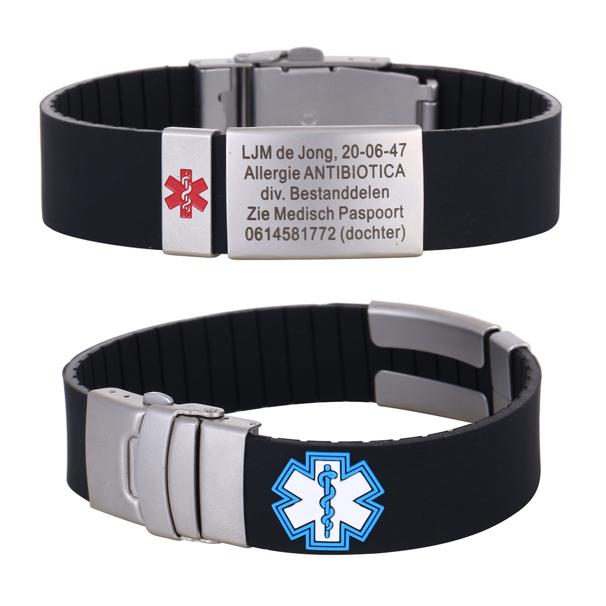 LifeSphere Personalized Safety Bracelet | Stylish and durable medical ID band for emergencies