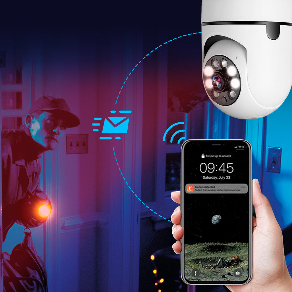 VigilPro Lamp Security Camera | Night vision, motion tracking, and smartphone control