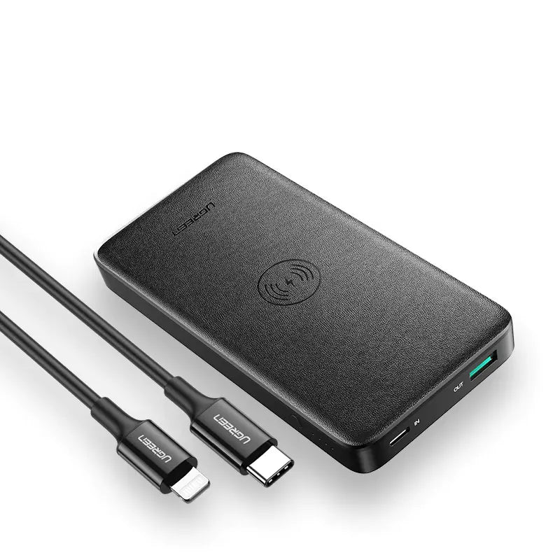 Wireless Fast Charger Power Bank – 10,000mAh Dual Output