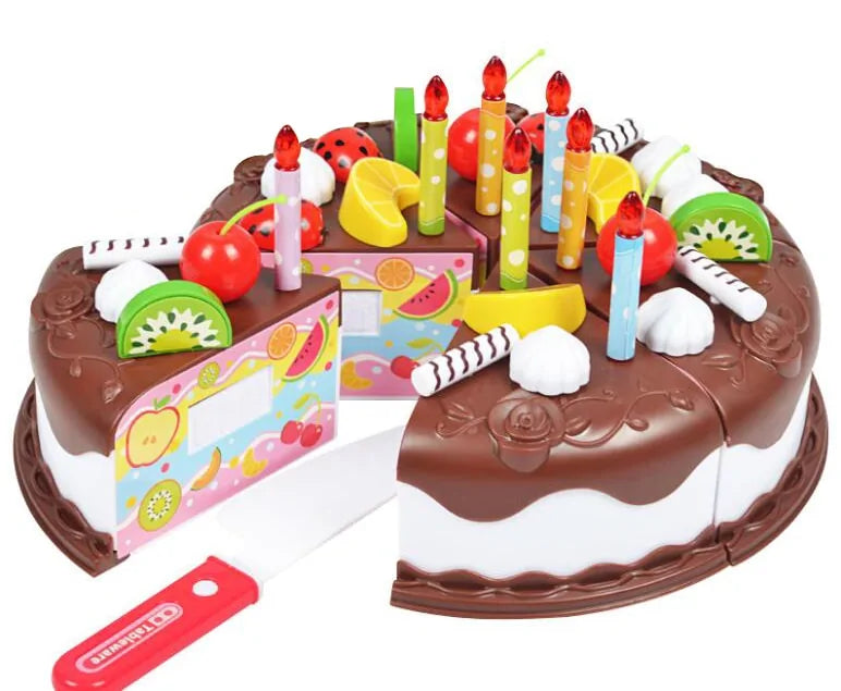 Plastic Cake Toy for Children for Counting, Cutting & Decorating